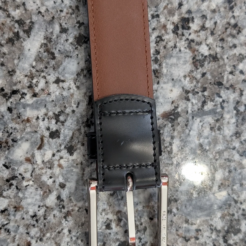 ✨ Brooks Brothers Made in Italy Leather Belt | Black | Luxury Classic Dress Belt